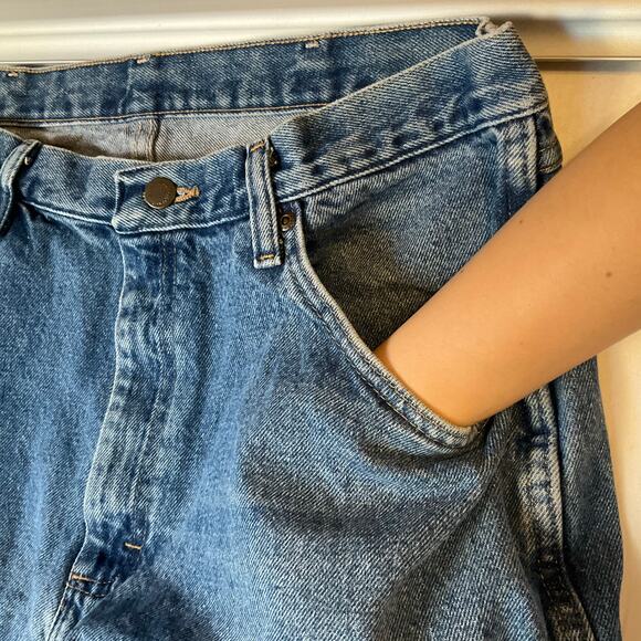 Wrangler Men Jeans size 36 x 32 Blue Mid Rise Regular Fit Straight Leg - Picture 7 of 11